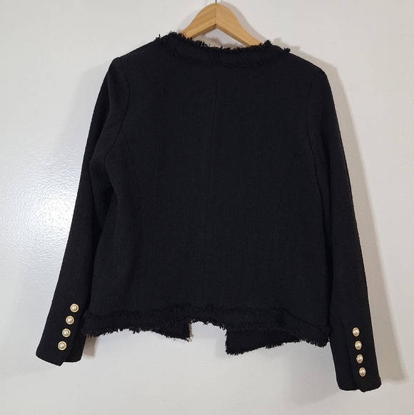 SAKS FIFTH AVENUE Black Blazer with Gold Accents - Picture 3 of 9